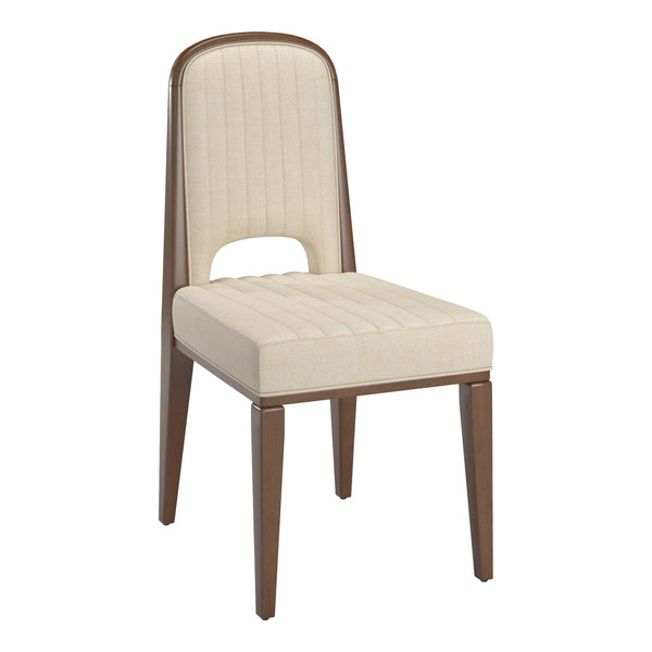 Alta Cream Upholstered Dining Chair Set with Rubberwood Tapered Legs