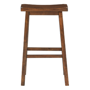 OSP Home Furnishings Tulsa 29" Saddle Stool - Set of 2 Wood Tone