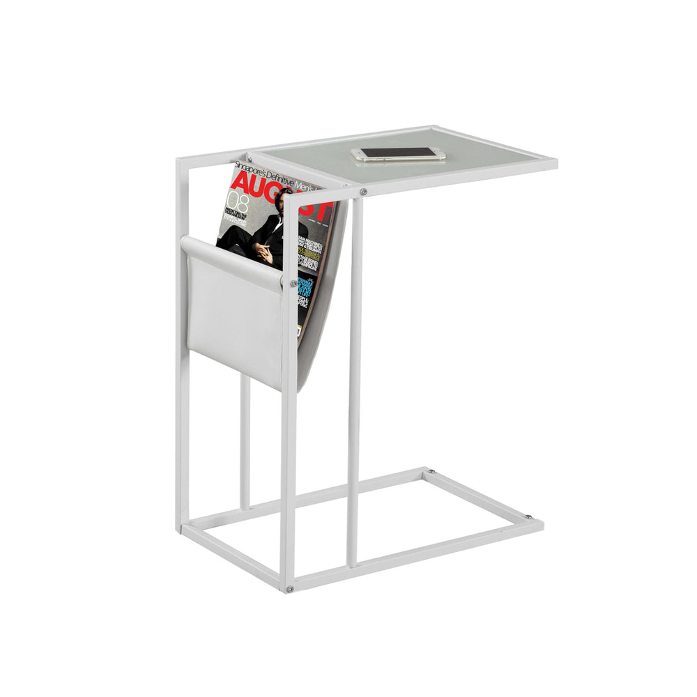 Homeroots White Modern Metal And Glass Tv Table   333010