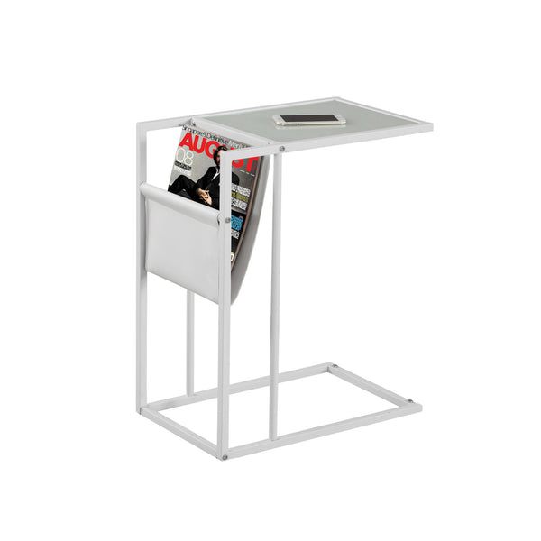 Homeroots White Modern Metal And Glass Tv Table   333010