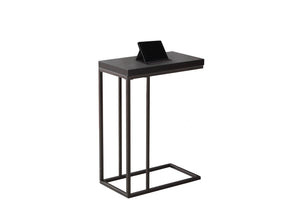 Homeroots 18.25" X 10.25" X 25.25" Cappuccino Particle Board Metal  Accent Table Cappuccino  333019