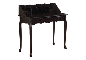 HomeRoots 18" Dark Brown Solid Wood Computer Desk - Elegant Storage Solution for Home Office & Workspace Cherry 333027