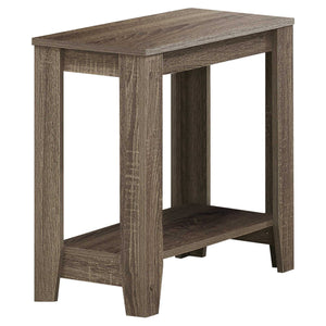 Homeroots 22" Deep Taupe End Table With Shelf Dark Taupe  333039