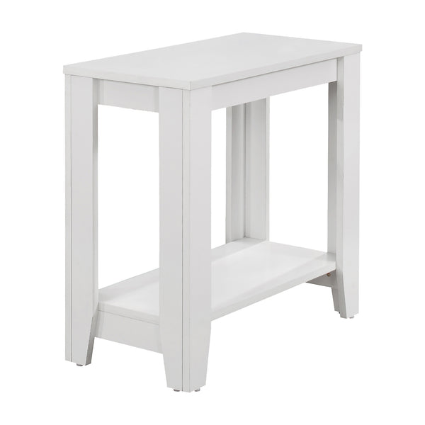 Homeroots 22" White Wood End Table With Shelf White  333041