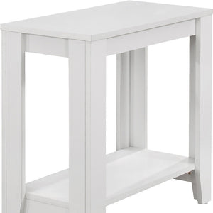 Homeroots 22" White Wood End Table With Shelf White  333041