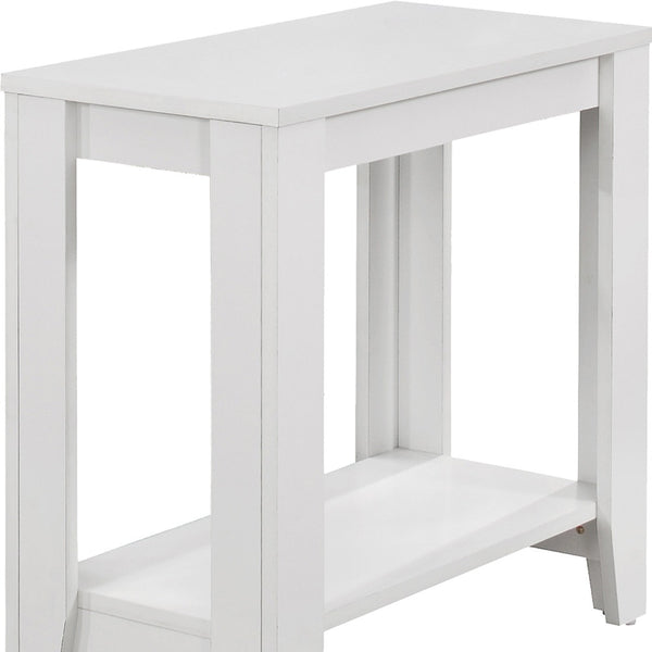 Homeroots 22" White Wood End Table With Shelf White  333041
