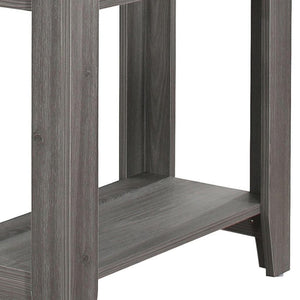 HomeRoots 22" Deep Taupe End Table with Shelf – Versatile Modern Design for Living Room, Bedroom, or Den Grey 333042