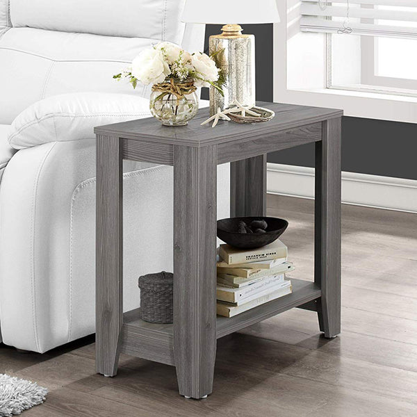 Homeroots 24" Gray Console Table With Storage Grey  333042