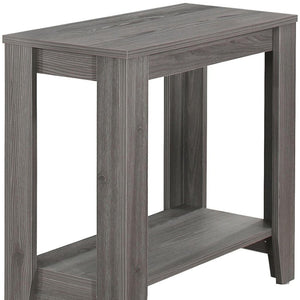 HomeRoots 22" Deep Taupe End Table with Shelf – Versatile Modern Design for Living Room, Bedroom, or Den Grey 333042