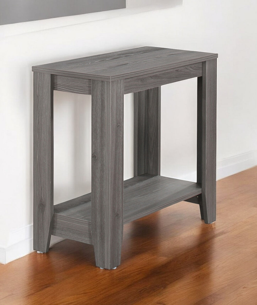 Homeroots 24" Gray Console Table With Storage Grey  333042