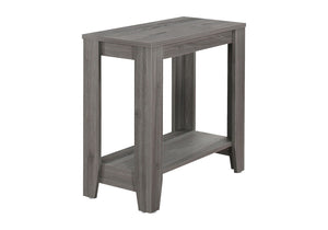 HomeRoots 22" Deep Taupe End Table with Shelf – Versatile Modern Design for Living Room, Bedroom, or Den Grey 333042