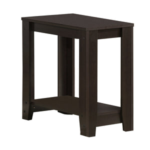 Homeroots 22" Dark Brown Wood End Table With Shelf Cappuccino  333043