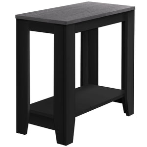 Homeroots 22" Black And Gray End Table With Shelf Black,Grey  333047