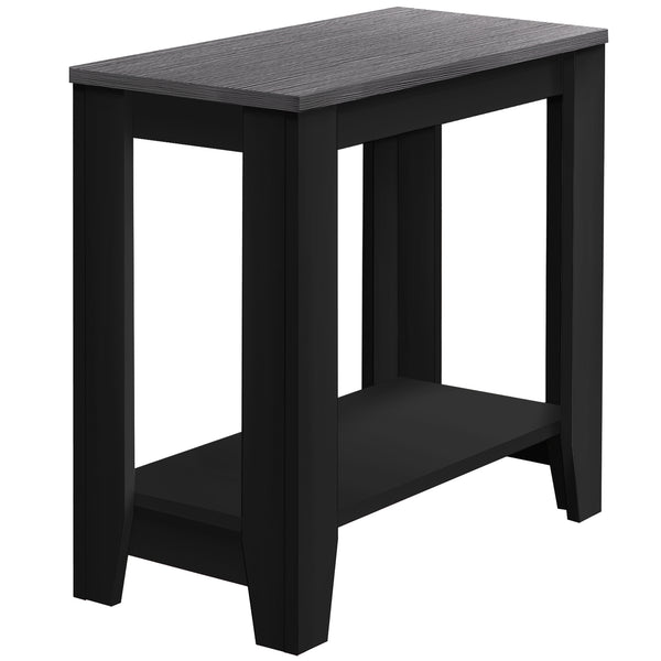 Homeroots 22" Black And Gray End Table With Shelf Black,Grey  333047
