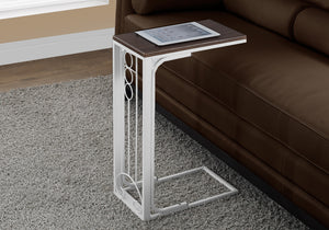 Homeroots 16" X 9" X 24.5" Cherrywhite Mdf Top And Metal Base Accent Table Cherry,White  333049