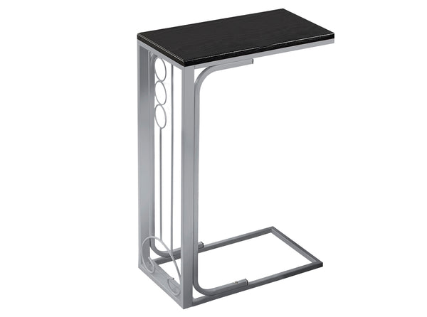 Homeroots 16" X 9" X 24.5" Blacksilver Mdf And Metal Accent Table Black,Silver  333050