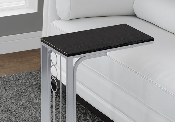 Homeroots 16" X 9" X 24.5" Blacksilver Mdf And Metal Accent Table Black,Silver  333050