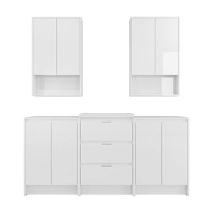 English Elm 72" Freestanding Bathroom Vanity With Resin Sink, Soft-Close Doors & Ample Storage For Modern Style W999S00428