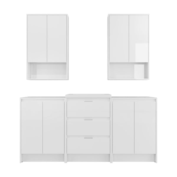 English Elm 72" Freestanding Bathroom Vanity With Resin Sink, Soft-Close Doors & Ample Storage For Modern Style W999S00428