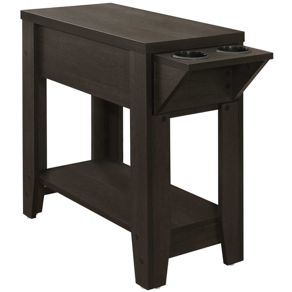 Homeroots 23" Brown Wood End Table With Shelf Cappuccino  333085