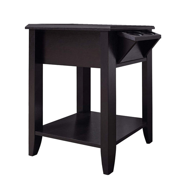 Homeroots 23" Brown Wood End Table With Shelf Cappuccino  333085