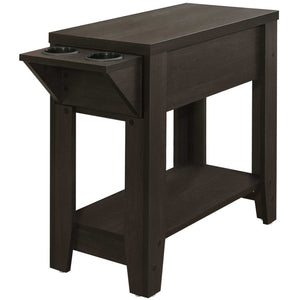 HomeRoots 23" Brown Wood End Table – Stylish Storage Solution with Shelf for Living Room or Bedroom Decor Cappuccino 333085