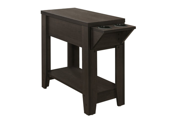 HomeRoots 23" Brown Wood End Table – Stylish Storage Solution with Shelf for Living Room or Bedroom Decor Cappuccino 333085