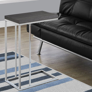 Homeroots 18.25" X 10.25" X 25.25" Grey Particle Board Metal  Accent Table Grey  333105