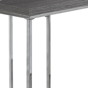 HomeRoots 18.25" Modern Accent Table - Durable Particle Board & Metal Design for Stylish Small Space Solutions Grey 333105