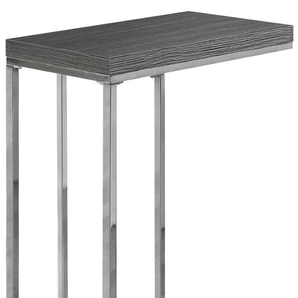 HomeRoots 18.25" Modern Accent Table - Durable Particle Board & Metal Design for Stylish Small Space Solutions Grey 333105