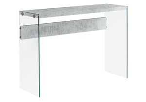 Homeroots 44" Gray And Clear Solid Console Table Grey,Clear  333109