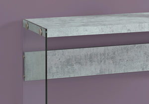 Homeroots 44" Gray And Clear Solid Console Table Grey,Clear  333109