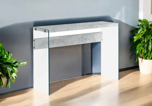 Homeroots 44" Gray And Clear Solid Console Table Grey,Clear  333109