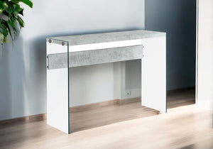 Homeroots 44" Gray And Clear Solid Console Table Grey,Clear  333109