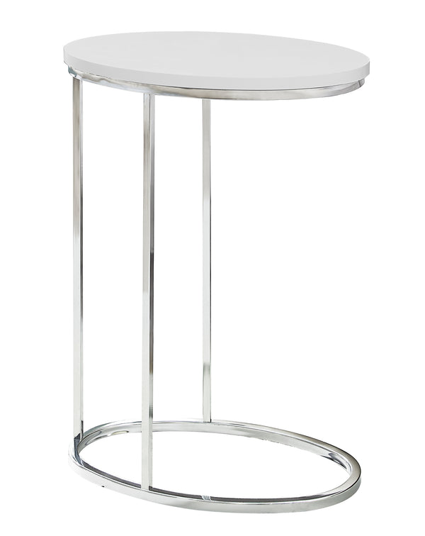 Homeroots 18.5" X 12" X 25" White Particle Board Metal Accent Table White  333122