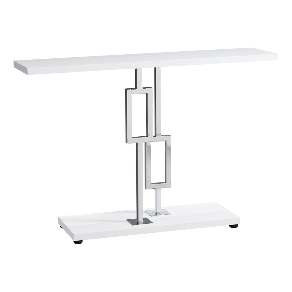 Homeroots 47" White Floor Shelf Console Table With Storage   333134