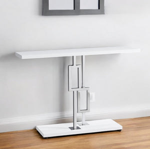Homeroots 47" White Floor Shelf Console Table With Storage   333134