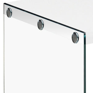 Homeroots 44" White And Clear Wood And Glass Coffee Table White,Clear  333146