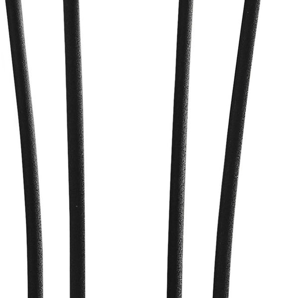 Homeroots 29" Black And Clear Glass Round End Table   333166