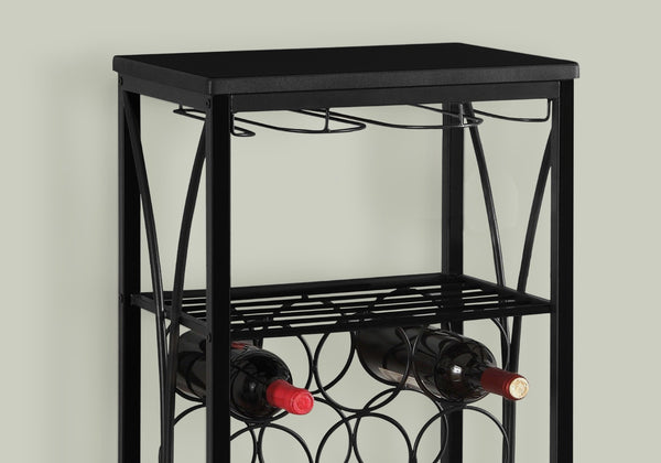 HomeRoots 41" Black Stainless Steel Wine Rack - Elegant Modern Design for Stylish Storage & Organization 333167