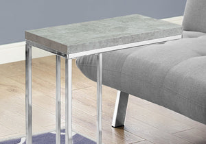 HomeRoots 18.25" Modern Accent Table - Durable Particle Board & Metal Design for Stylish Small Space Solutions Grey 333169