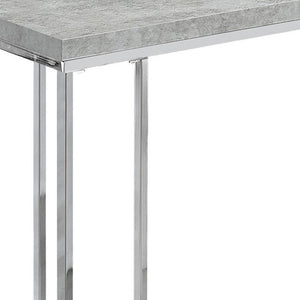 HomeRoots 18.25" Modern Accent Table - Durable Particle Board & Metal Design for Stylish Small Space Solutions Grey 333169