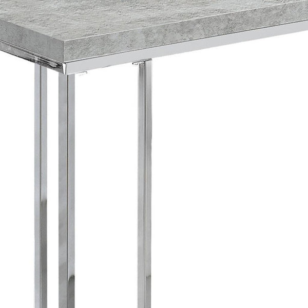 HomeRoots 18.25" Modern Accent Table - Durable Particle Board & Metal Design for Stylish Small Space Solutions Grey 333169