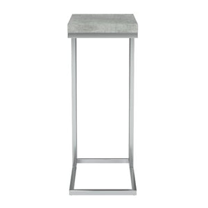 Homeroots 18.25" X 10.25" X 25.25" Grey Particle Board Metal  Accent Table Grey  333169