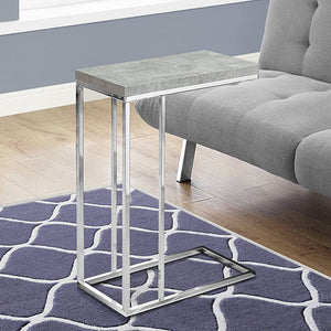 Homeroots 18.25" X 10.25" X 25.25" Grey Particle Board Metal  Accent Table Grey  333169