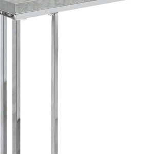 HomeRoots 18.25" Modern Accent Table - Durable Particle Board & Metal Design for Stylish Small Space Solutions Grey 333169