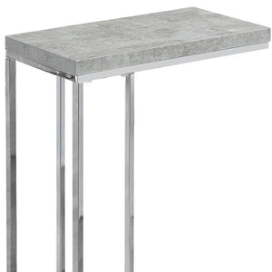 HomeRoots 18.25" Modern Accent Table - Durable Particle Board & Metal Design for Stylish Small Space Solutions Grey 333169