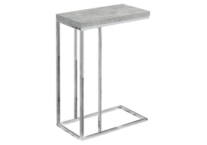 HomeRoots 18.25" Modern Accent Table - Durable Particle Board & Metal Design for Stylish Small Space Solutions Grey 333169