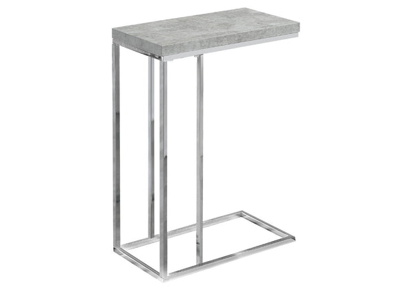 HomeRoots 18.25" Modern Accent Table - Durable Particle Board & Metal Design for Stylish Small Space Solutions Grey 333169