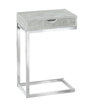 Homeroots 10.25" X 15.75" X 24.5" Grey Finish And Laminated Metal Accent Table Grey  333170